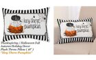 Thanksgiving  Halloween Holiday Throw Pillow "Hey There Pumpkin" Throw Pillow