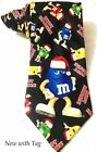 Men’s Necktie Happy Holidays M&m's Chocolate Candy Characters Novelty Christmas 
