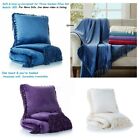 Soft & Cozy Fur 18" Decorative Pillow & Throws ( 60"x50") Blue - see live video 