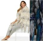 Throw blanket wrap fur ARCTIC FOX Faux Fur Reader Wrap Throw 8 Tails mfsp $175