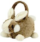 Multi-purpose All Occasion Decorative Basket  12” Plush  Basket- Brown Bunny
