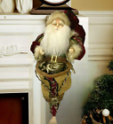 HTF 32"  Vintage Santa Christmas Stocking / wall hanger