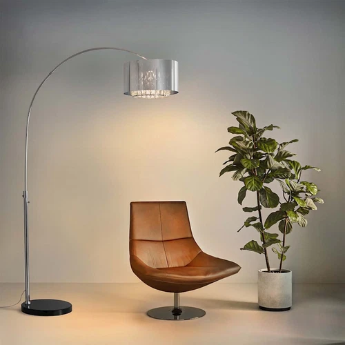 Lámparas de pie cromadas NOVA