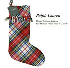 20" Ralph Lauren  Tartan Plaid Wool Fringe Christmas Stocking / NWT