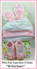 Baby first Easter Hat & Booties Socks Set 0-12mts "My First Easter" Pink Sequin 