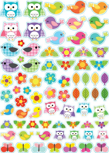 Bastel-Sticker & -Stickerbögen in Beige