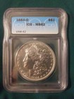 1884-O Error - VAM-42 Far Date, Overlapping Reeding MS62 Rarity 5/8 ICG Graded M