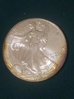 1997 American Silver Eagle BU Beautiful Sunset Toning Around Inside of Rim