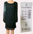 NWT $140 RSVP  Chiffon floral lace Little Black Classic Dress Size 10