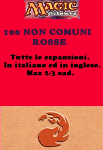 Lotti misti di giochi di carte collezionabili rossi Magic: The Gathering