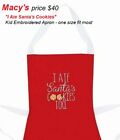 C&F "I Ate Santa's Cookies"  Kid Christmas Embroidered Apron - one size fit most