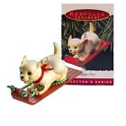 Hallmark Puppy Love 1993 Keepsake Ornament 3nd In Series Dog On A Sled W/ Box