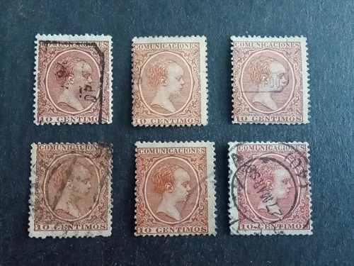 Sellos sueltos de España posteriores a 1872 (peseta) de 10 sellos de 10 sellos