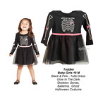 Baby Girls Toddler 18 M Black & Pink Ballerina, Tulle Dress Skeleton Costume