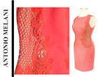 Antonio Melani Sheath Sleeveless Dress Embroidered Lace Blush Lined Women 8