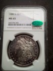 1880 S Morgan Silver Dollar Toned CAC NGC MS65 Beautiful Dark Purple Toning!