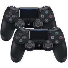 2-Pack of DualShock 4 Wireless Controllers, PlayStation 4 - Jet Black (CUH-ZCT2)