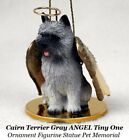 Cairn Terrier Gray ANGEL Tiny One Pet Ornament Figurine Statue Pet Memorial