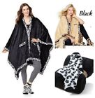 Soft & Cozy Plush Soft Black Leopard Mink Fur Gem Angel Wrap Throw & Sock Set