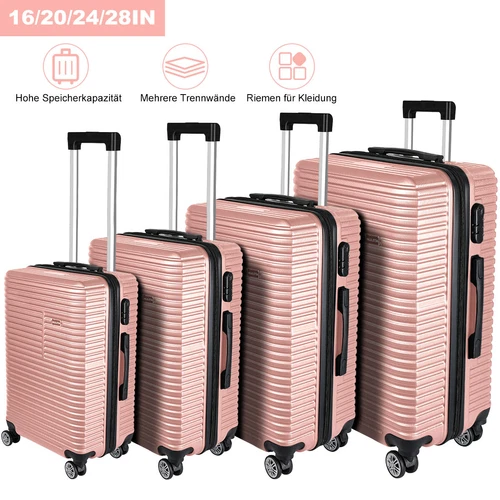 Weiche Reisekofferset mit 4 Rollen