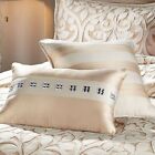 Set 2 HSN /QVC luxury Satin Texture bejeweled Decorative Throw Pillows reg-$79