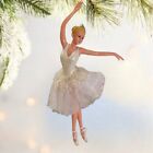 White  Iridescent Beaded Swan Princess Ballerina Sugar Plum Nutcracker Ornament