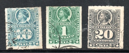 Figuras históricas Franqueo sellos de Chile