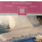 NWT Vgt Hand Made Battenburg Lace flat sheet queen 100% Cotton Ashley Taylor