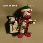 1992 CHRISTMAS HOLIDAY HANGING ORNAMENT figurines CLOWN & TOY CHEST  
