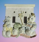 Friends Forever Vgt 3D Wall Plaque Double Light Switch Plate Bears Kittens Lambs