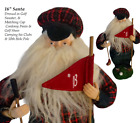 Dandee Golfing Santa Figurine Doll Rather Be Playing Golf On The 18th Hole