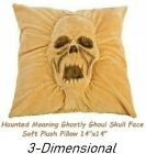 3-D Halloween Decoration Haunted ghoul Face Soft Plush Throw Pillow Skull 14"