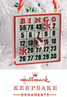 HTF - 2012 Hallmark Christmas Holiday Glitter Bingo Card Ornament