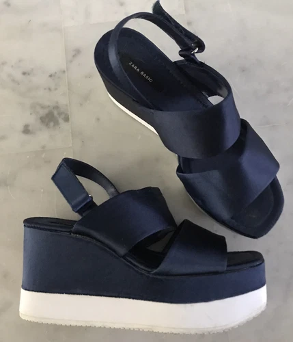 Sandales et tongues bleus Zara pour femme