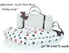 Jeffrey Banks Set of 2 "Holiday Candy" Polka Dot Micro plush fur Throws w/ Charm