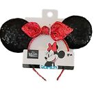 RARE DISNEY Country Western Minnie Mouse Red Bandana Bow Sequin Ears Headband 