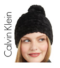 Calvin Klein Women's Black Faux Fur Hat  One Size