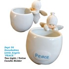 Dept 56 Snowbabies Little Angels Figurine PEACE Tea Light Votive Candle Holder 