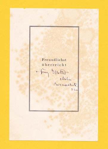 Zertifizierte Origina Autogramme & -graphen von Künstlern & Architekten