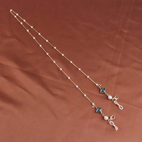 Collane e pendagli di bigiotteria blu in strass