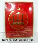 NIB 1991 Vintage 24kt Gold tone SLAM DUNK Basketball Keepsake Figurine Ornament