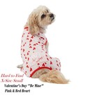 top paws Dog Valentine's Day one piece pajamas "Be Mine" Red hearts size x-small