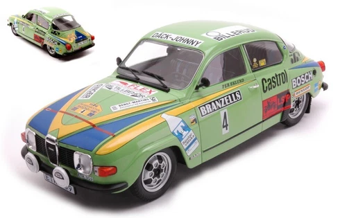 Modellini statici auto da corsa Rally scala 1:18 per Saab