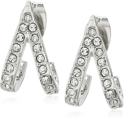 Pendientes de Moda Huggie Rebecca Minkoff Glass