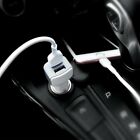 HOCO Z23 Dual Port USB Car Charger For iPhone iPad Samsung  Adapter 2.4 A White