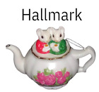 Hallmark Keepsake Ornament Friendship Sharing Tea For Two Mice Porcelain Teapot