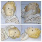 7" Vintage  Angel Cherub Head  Wall Hanging  Mount  Bust Figurines 
