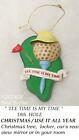 Vintage " TEE TIME IS MY TIME " 18TH HOLE GOLF ORNAMENT CHRISTMAS / USE IT ALL 