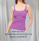 Profile By Gottex Kundala Round Neck Tankini Top Size 8 Regular price $104.00