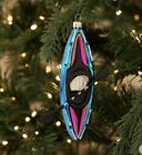 Glass Ornament Blue Glitter  Kayak Boat Beach  Coastal Nautical Beach Tropical 